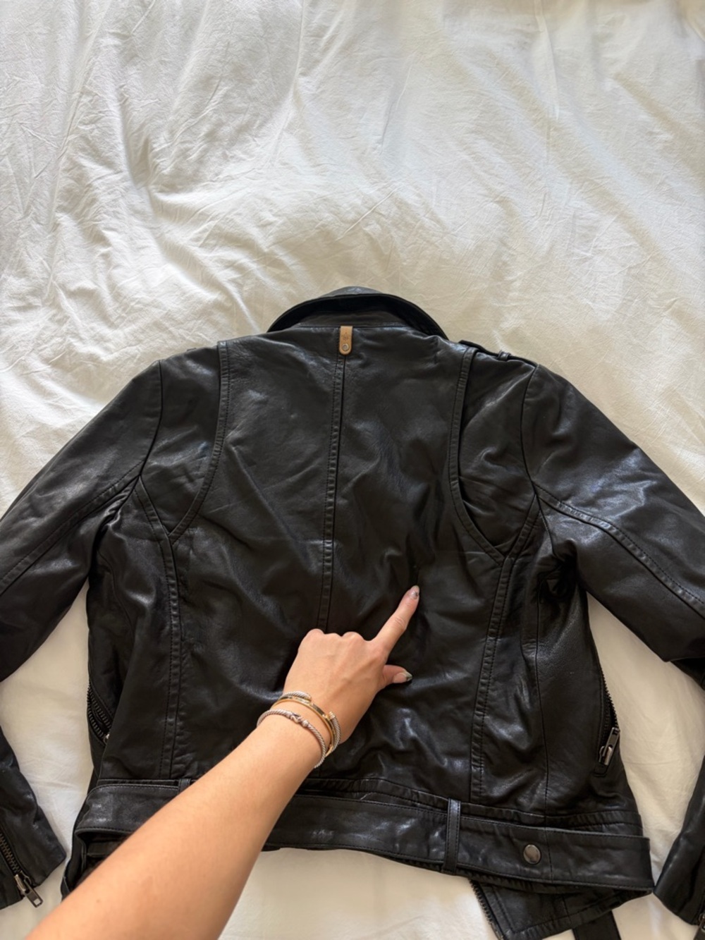 Mackage Black Leather Jacket - Picture 4 of 5